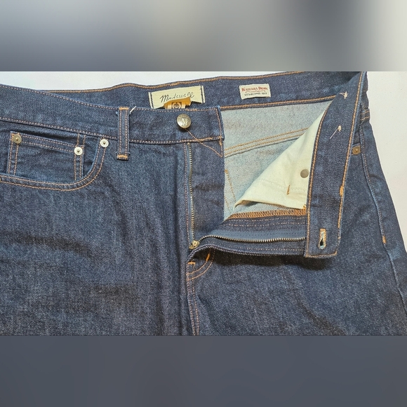 Madewell Men's dark wash straight legs jeans. In excellent condition, 32/32 - Picture 14 of 15